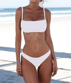 Solid Sexy Bikini Set Women's Two-Piece Swimwear