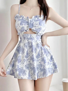 Hot Spring Summer Hollow Out Swimwear Dress